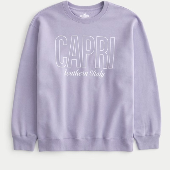 Hollister Tops - NWT Hollister Lavender crewneck oversized sweatshirt size XL